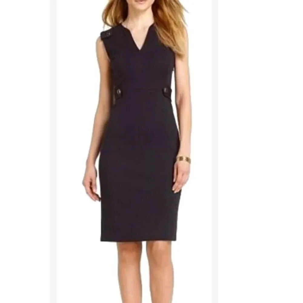 Tory Burch Declan Dress Wool Blend Black